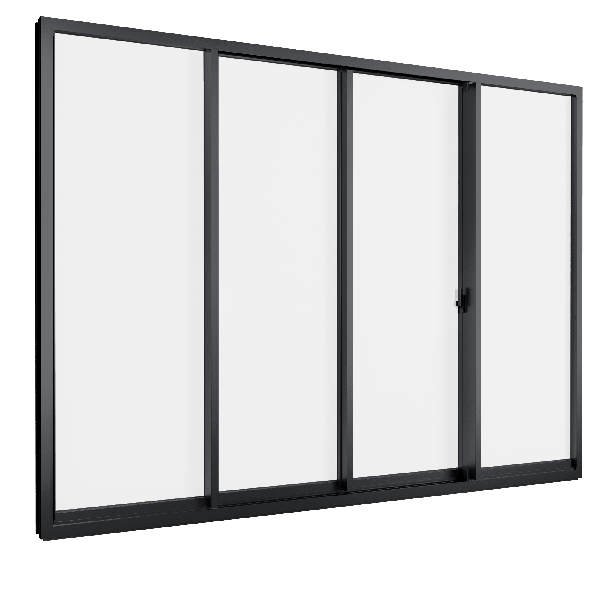 Cửa đi mở trượt 4 cánh 2 ray Grants