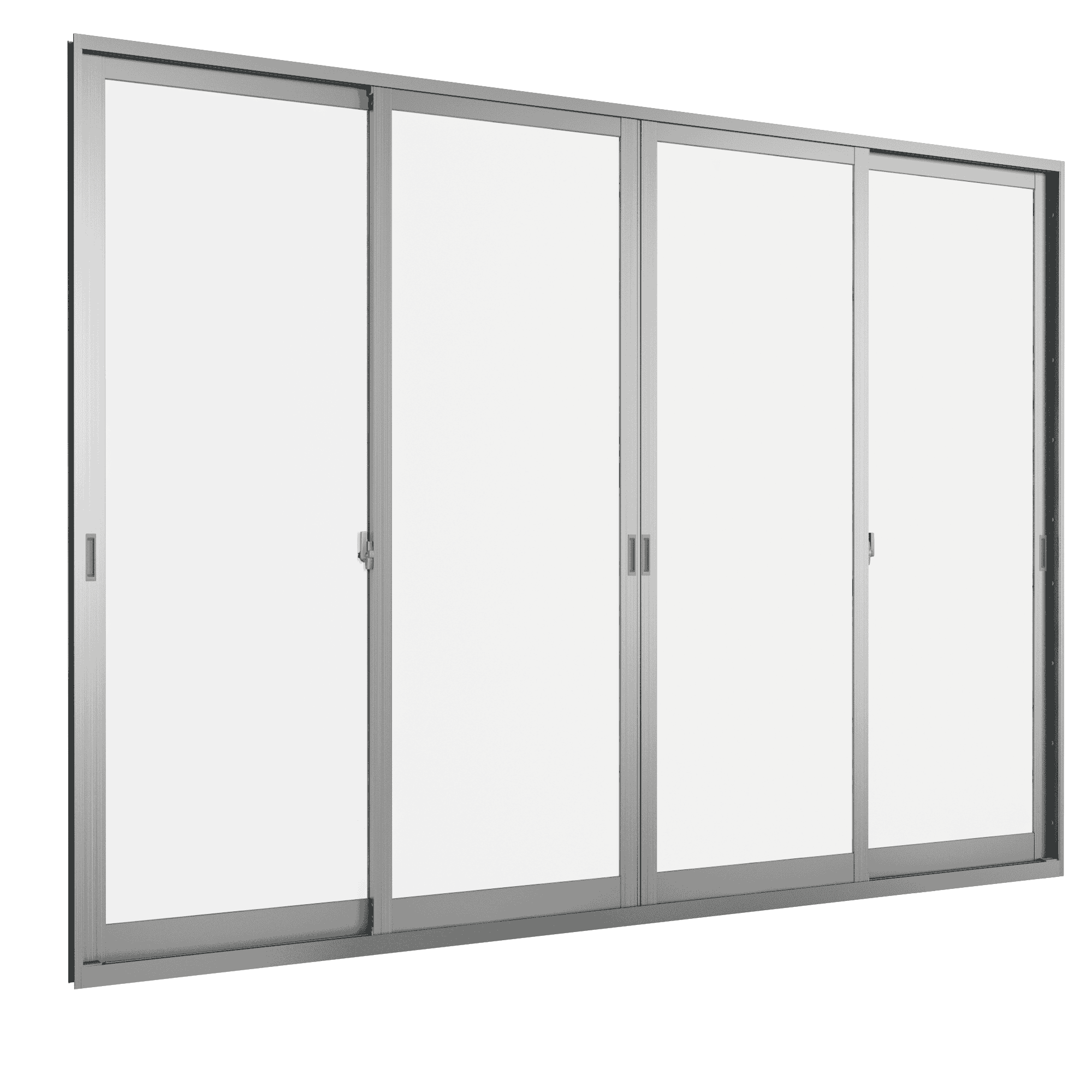 Cửa đi mở trượt 4 cánh 2 ray Weplus