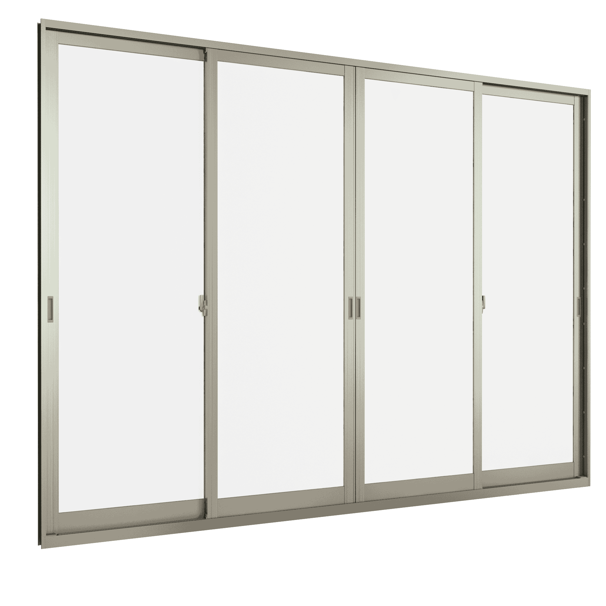 Cửa đi mở trượt 4 cánh 2 ray Weplus