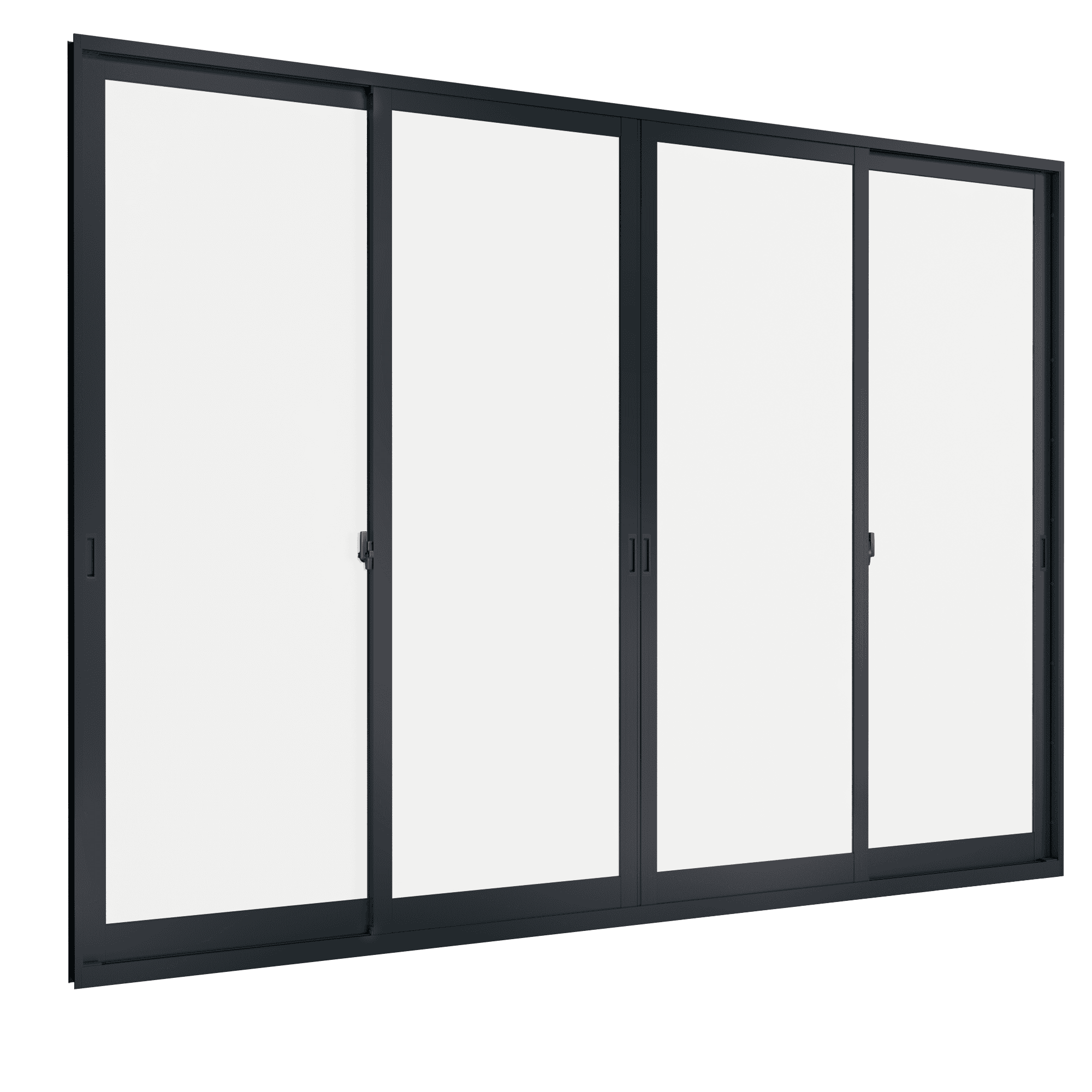 Cửa đi mở trượt 4 cánh 2 ray Weplus