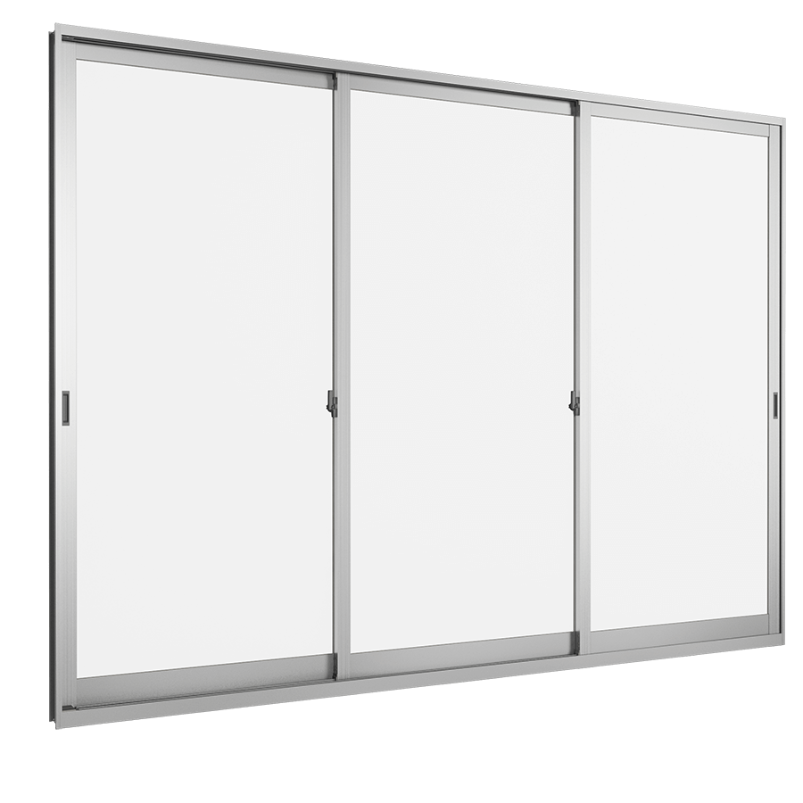 Cửa đi mở trượt (3 cánh 3 ray) Weplus
