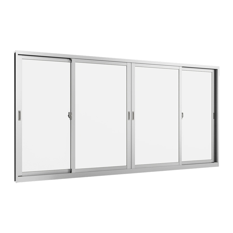 Cửa sổ mở trượt 4 cánh 2 ray WEPLUS