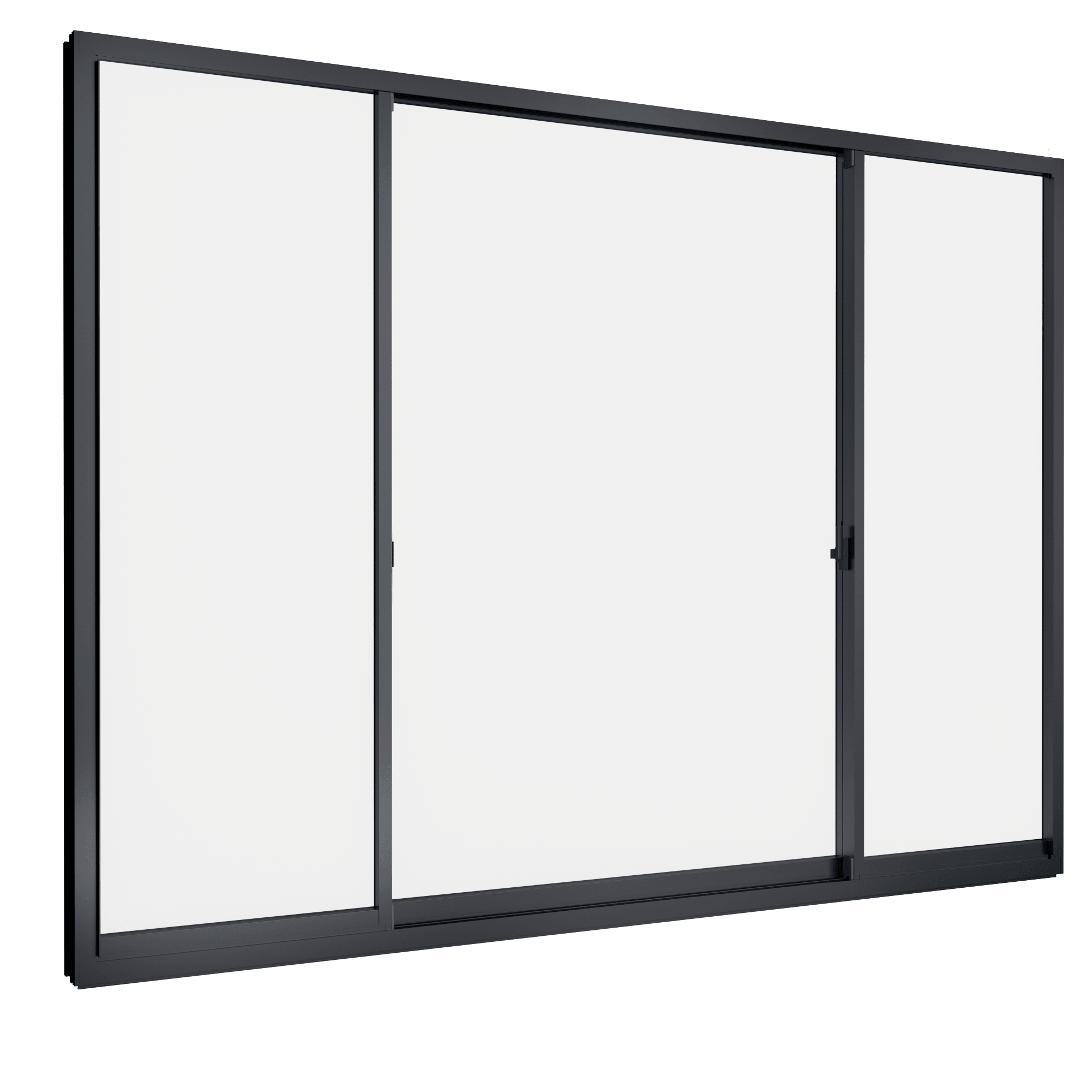 Cửa đi mở trượt 3 cánh 2 ray Grants