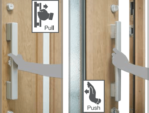 Push-Pull bar handle easy to operate just push or pull after unlock to open the door
