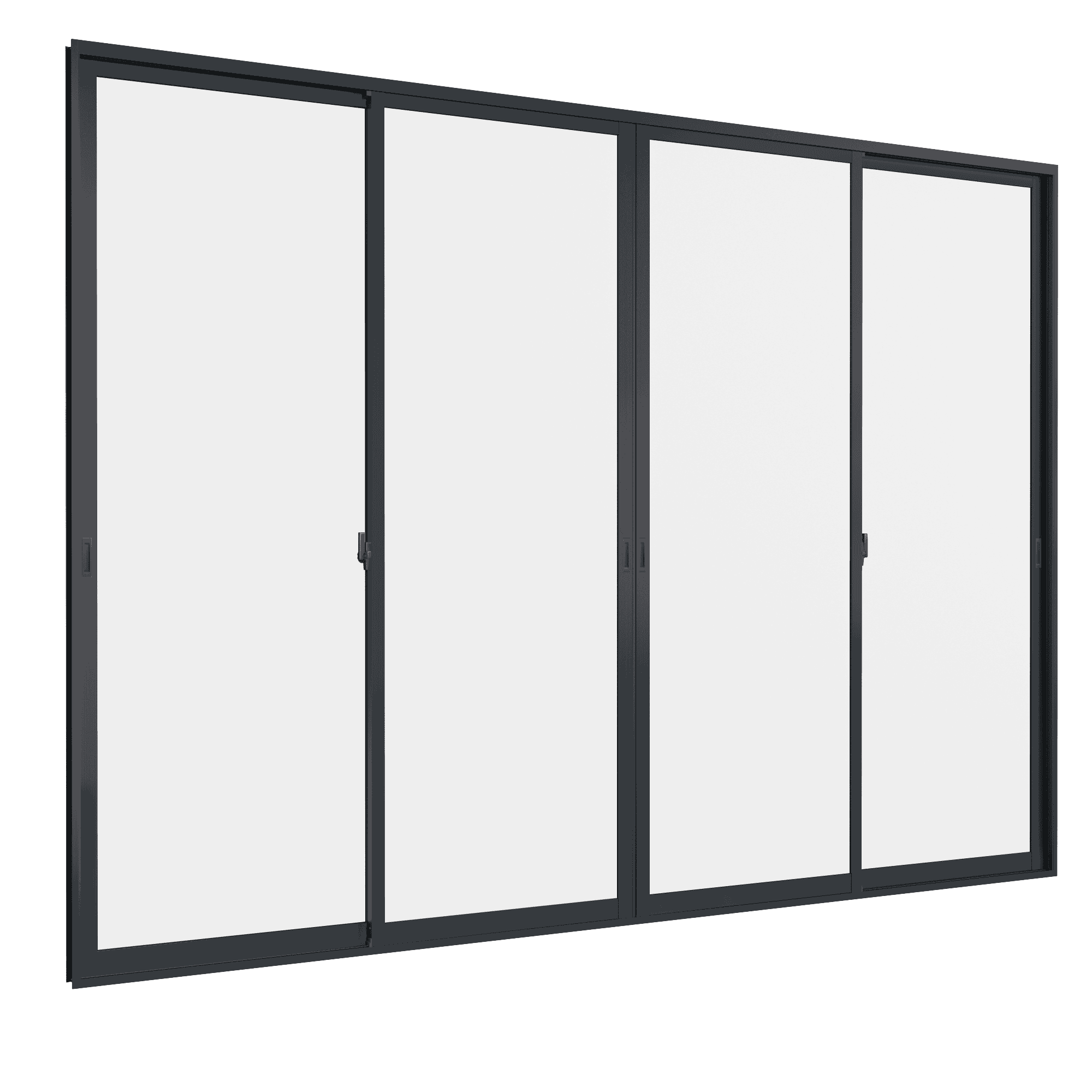 Cửa đi mở trượt 4 cánh 2 ray We70