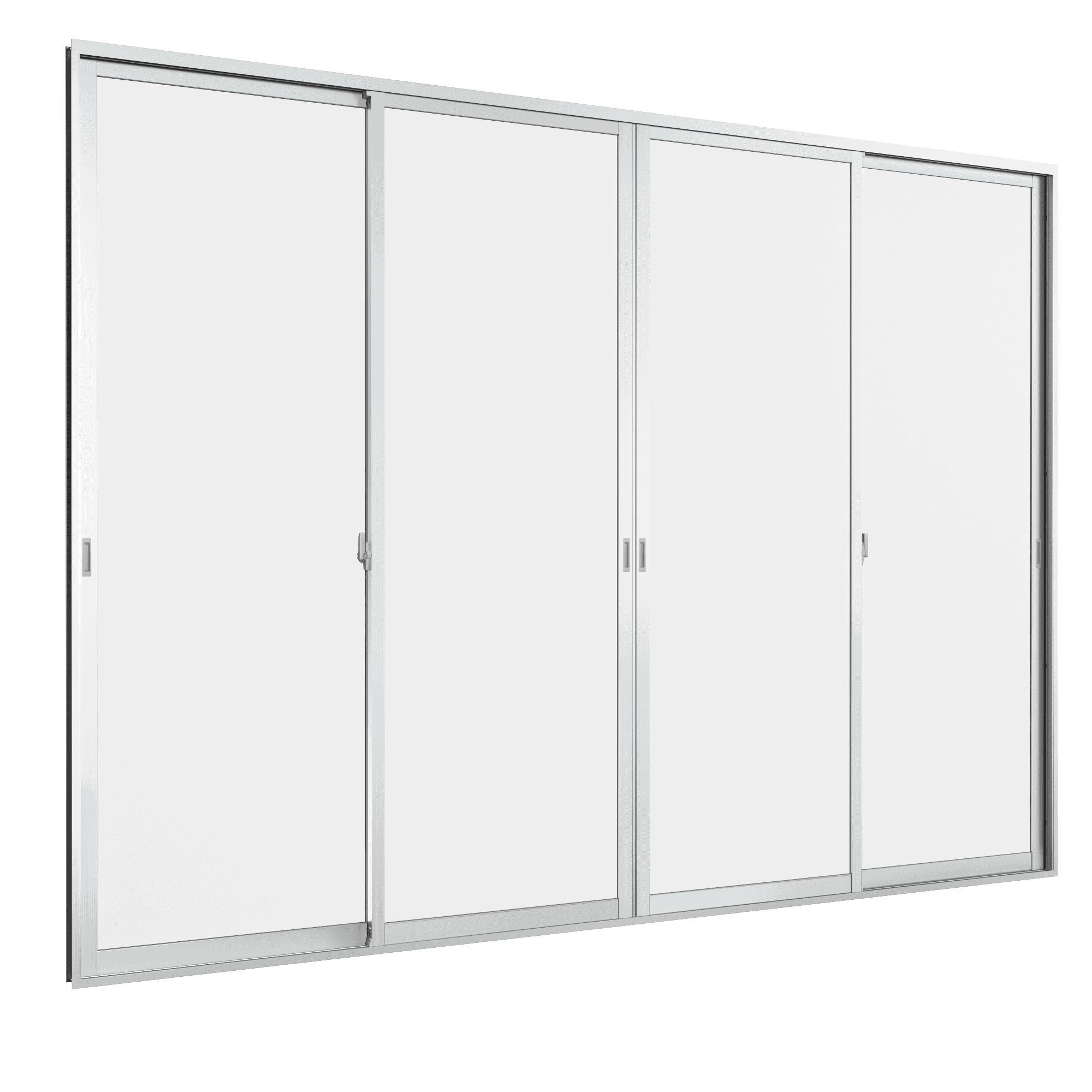 Cửa đi mở trượt 4 cánh 2 ray We70