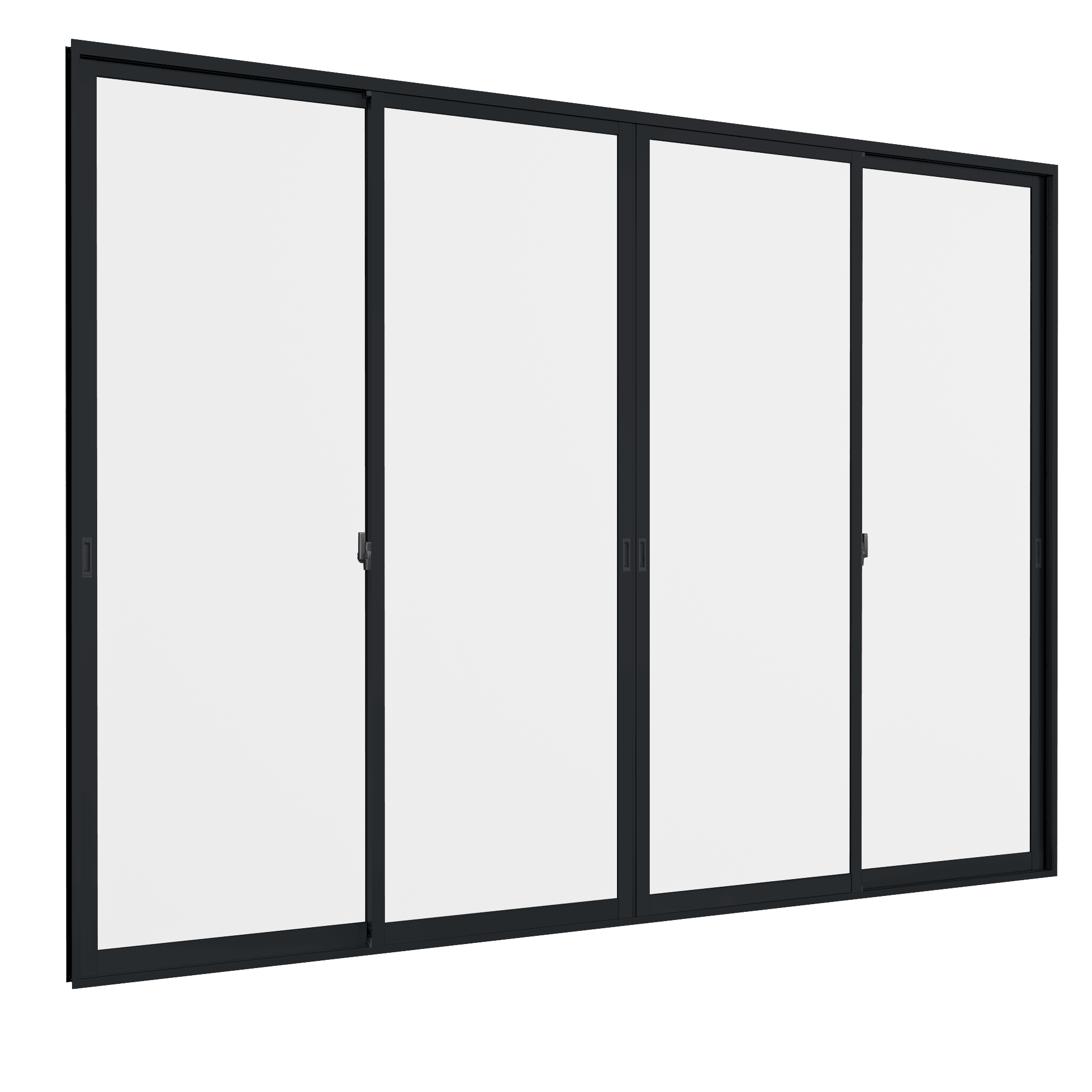 Cửa đi chính mở trượt 4 cánh 2 ray We70