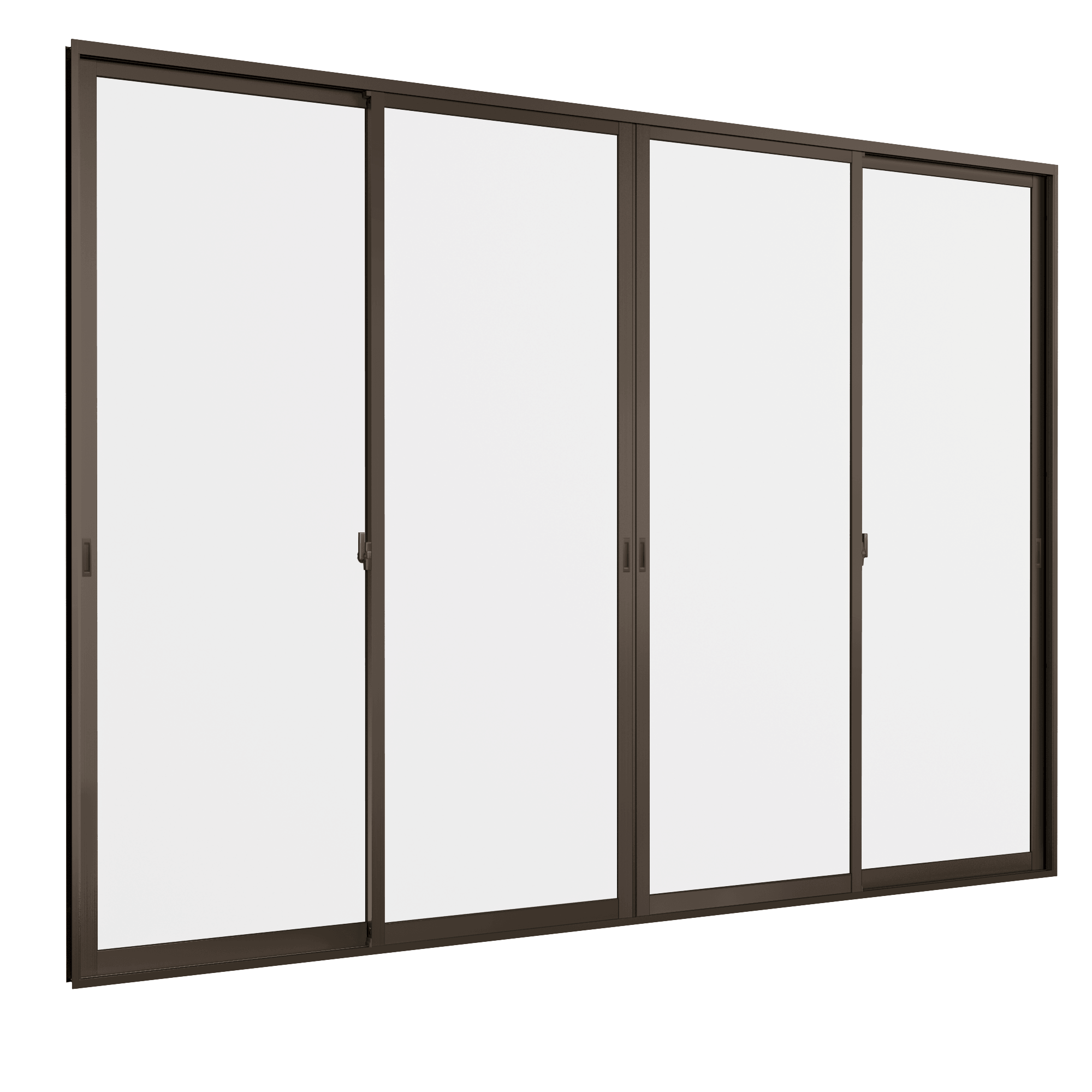 Cửa đi chính mở trượt 4 cánh 2 ray We70