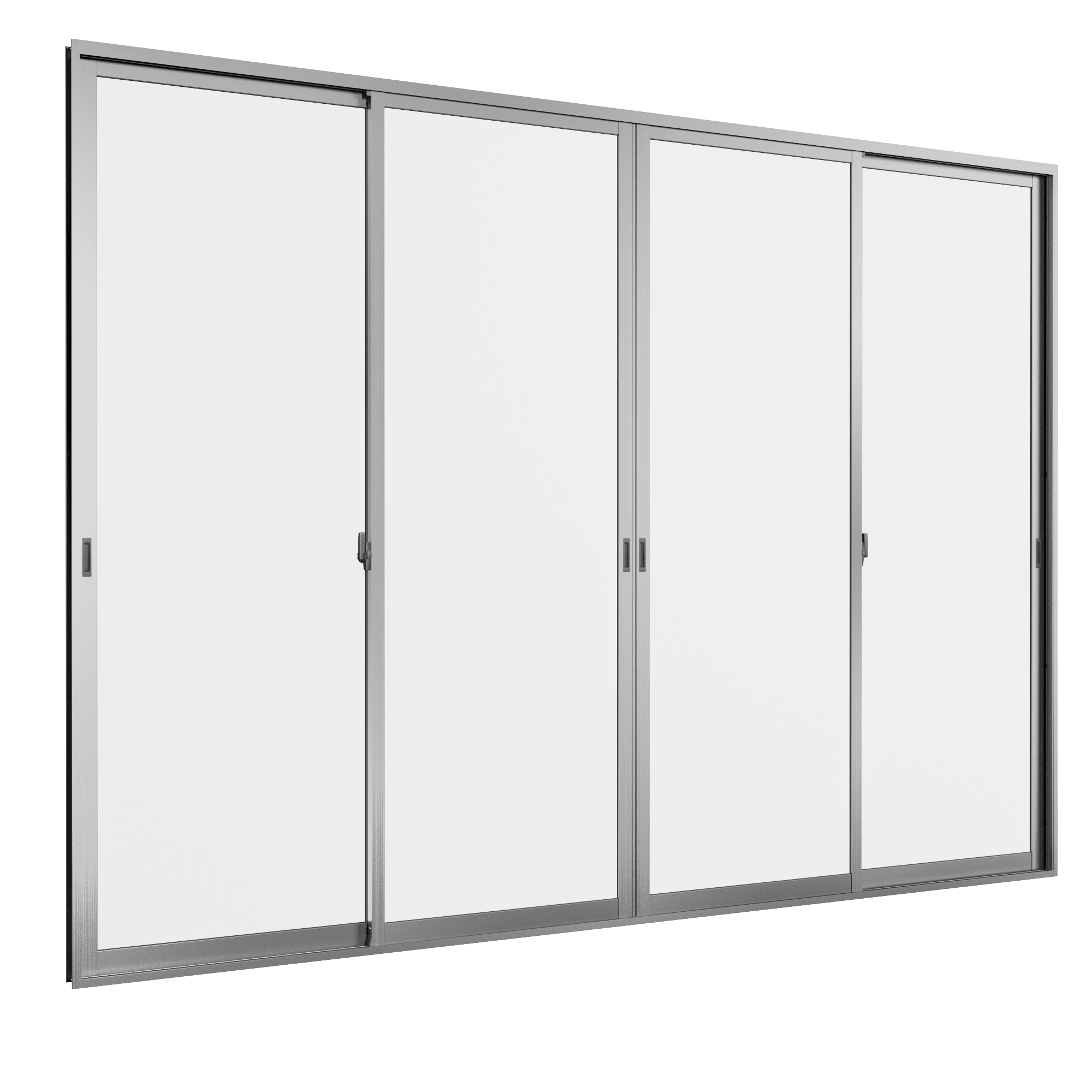 Cửa đi chính mở trượt 4 cánh 2 ray We70