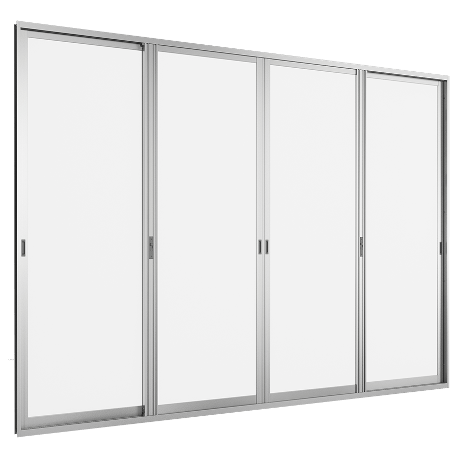Cửa đi chính mở trượt (4 cánh 2 ray) We70