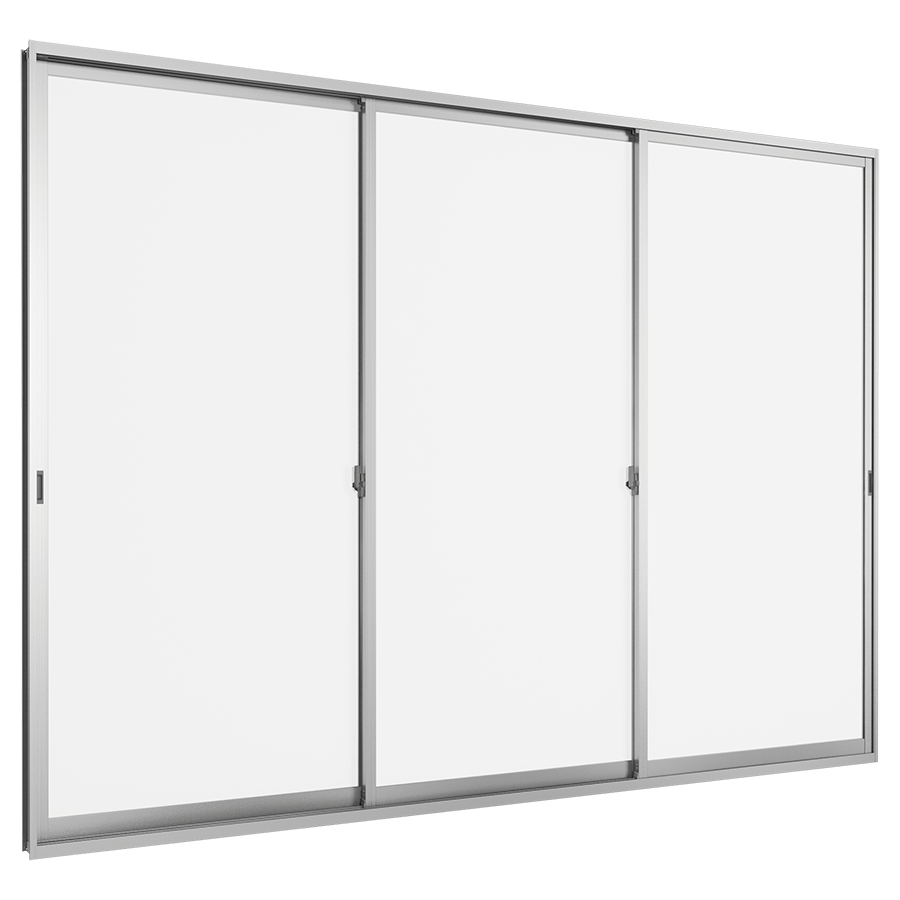 Cửa đi mở trượt (3 cánh 3 ray) We70