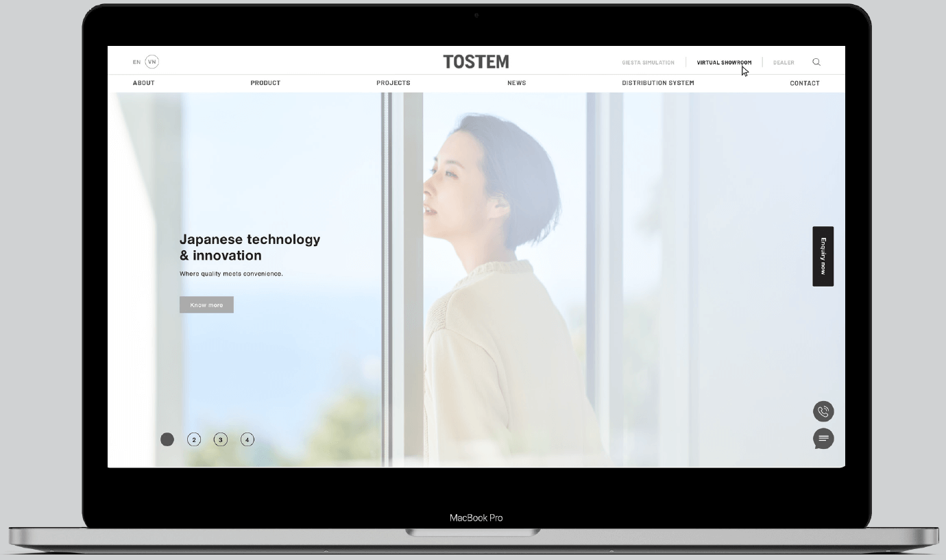 tostem-new-website-interface