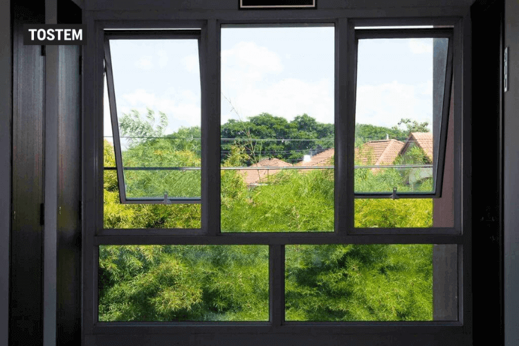 Mẫu cửa sổ nhôm kính kết hợp hiện đại