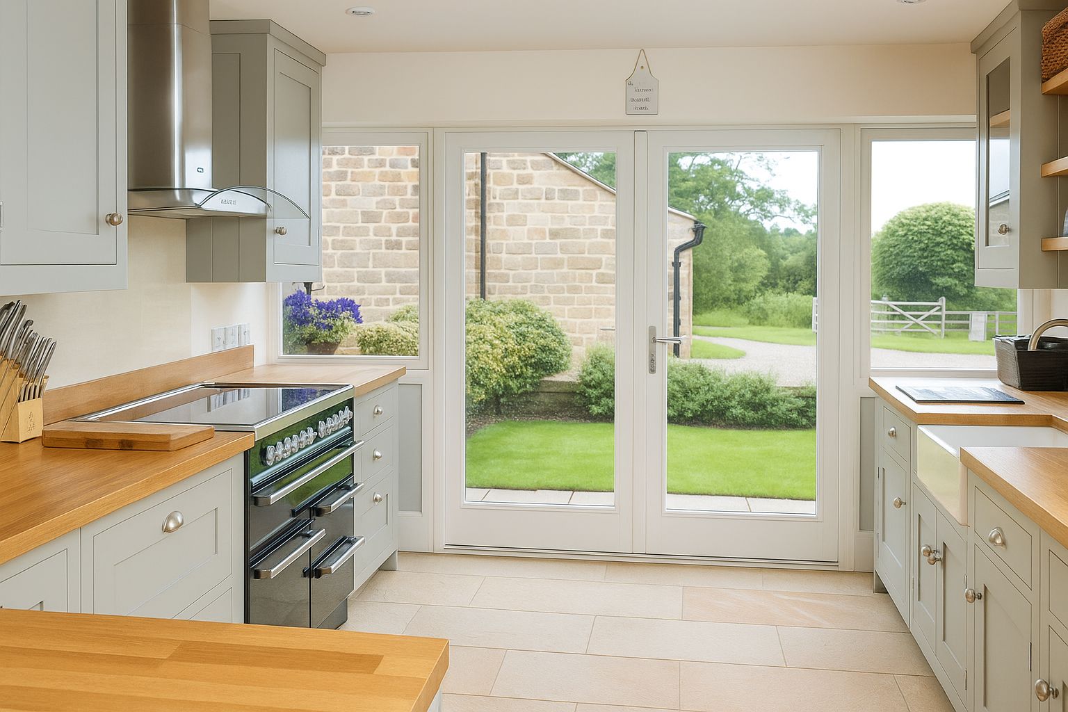 Cửa đi mở quay 2 cánh là lựa chọn thường thấy ở nhiều gia đình Việt