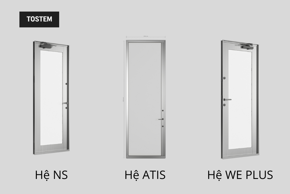 Cửa đi nhôm phòng ngủ mở quay 1 cánh của TOSTEM