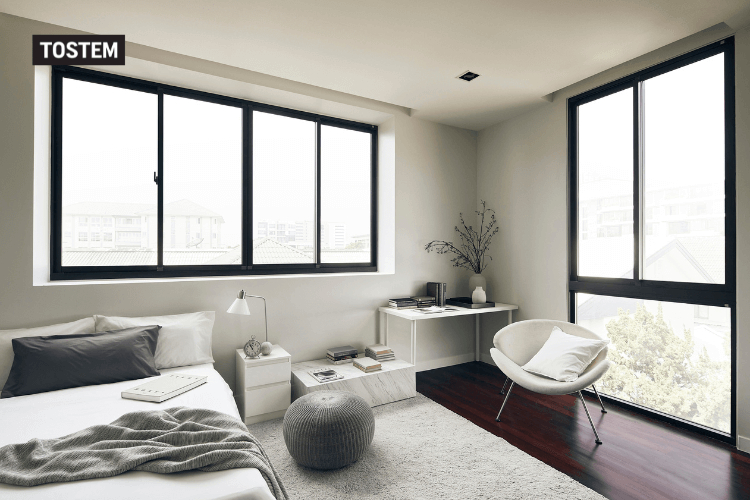 Cửa lùa TOSTEM góp phần tăng tính thẩm mỹ và nâng tầm không gian