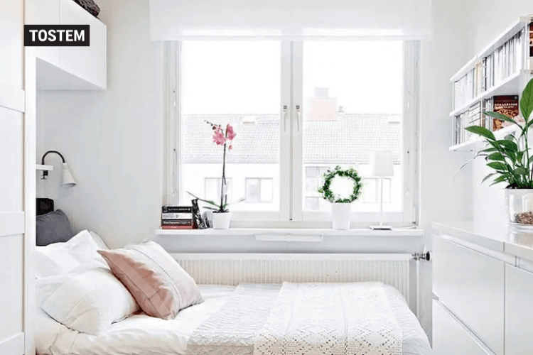 cửa sổ mở quay 2 cánh cho phòng ngủ