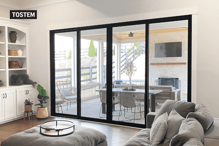 Tổng hợp mẫu cửa nhôm kính phòng khách đẹp, được ưa chuộng nhất