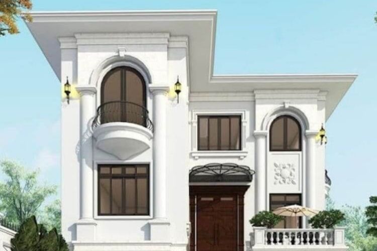 Nhà mái bằng phong cách tân cổ điển sang trọng