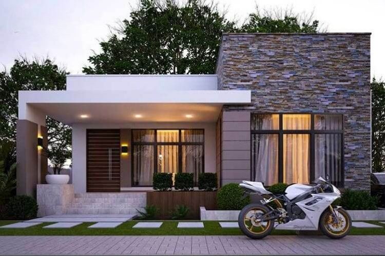 Mẫu thiết kế nhà mái bằng phong cách Rustic
