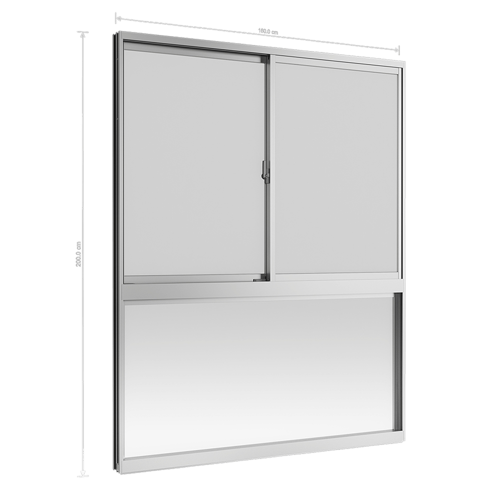 Cửa sổ mở trượt kết hợp vách cố định hệ ATIS