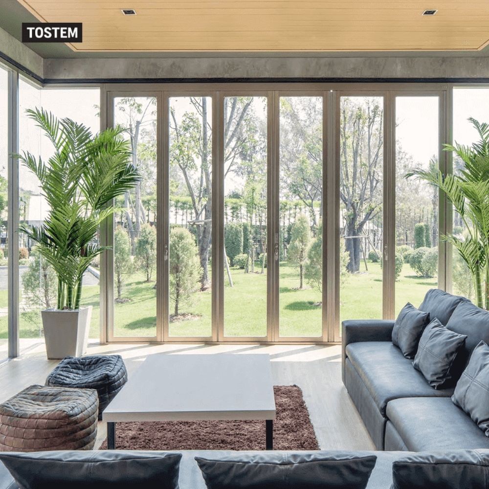 Mẫu cửa nhôm kính phòng khách