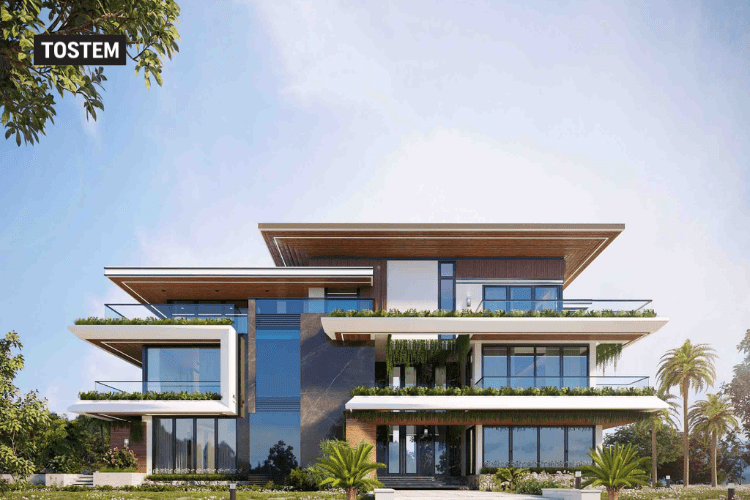 Biệt thự hiện đại 3 tầng mái bằng