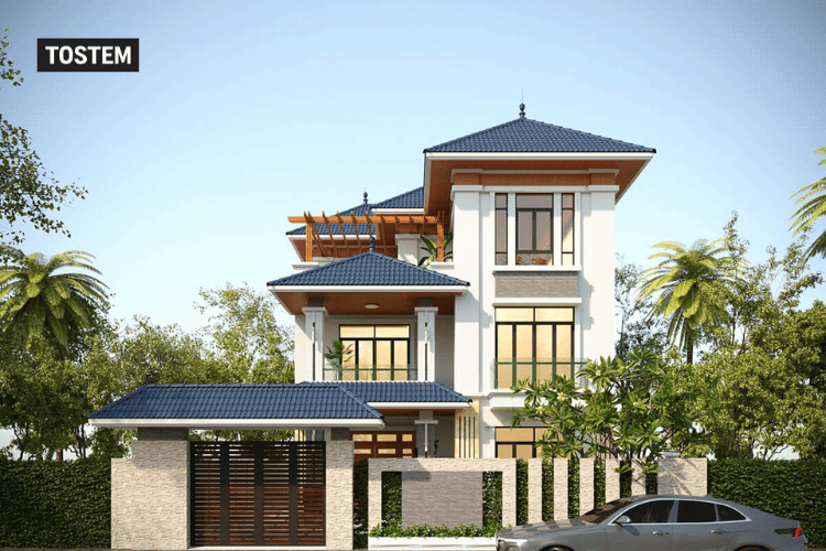 Biệt thự hiện đại mái nhật