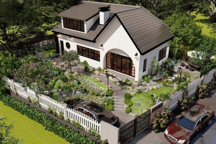 Biệt thự mini kiểu nhà vườn gần gũi với thiên nhiên