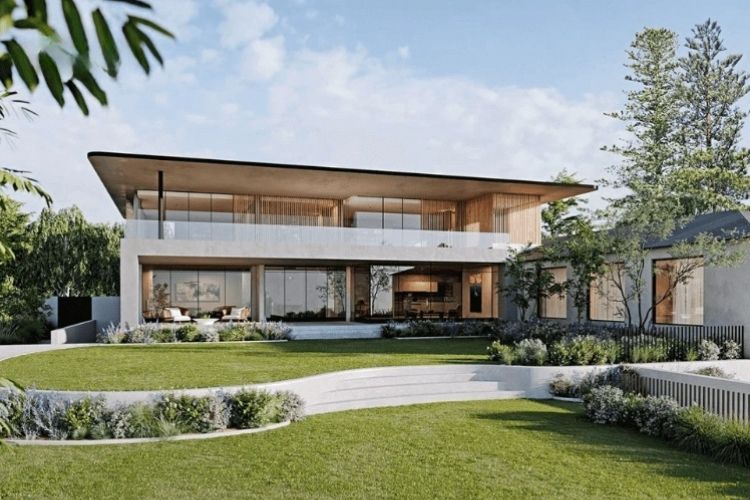 Biệt thự hiện đại 2 tầng với không gian mở