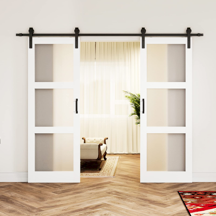 Cửa trượt treo 2 cánh ray mở rộng hai bên (Nguồn ảnh: Internet)