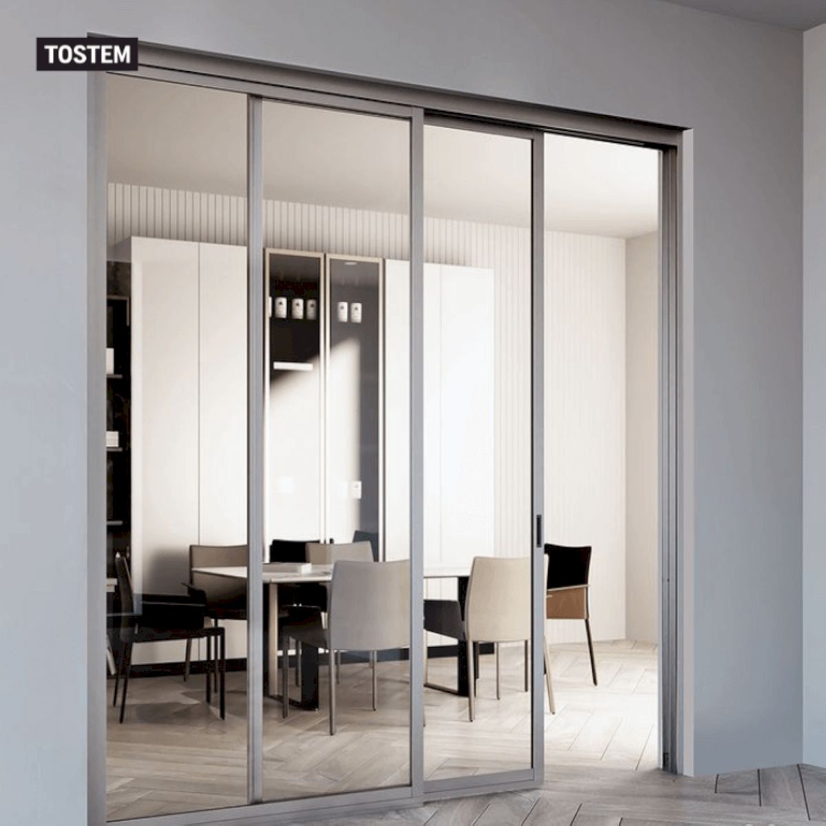 Nhờ chế tạo từ vật liệu nhôm cao cấp, hệ vách ngăn TOSTEM có độ bền lên tới hàng chục năm