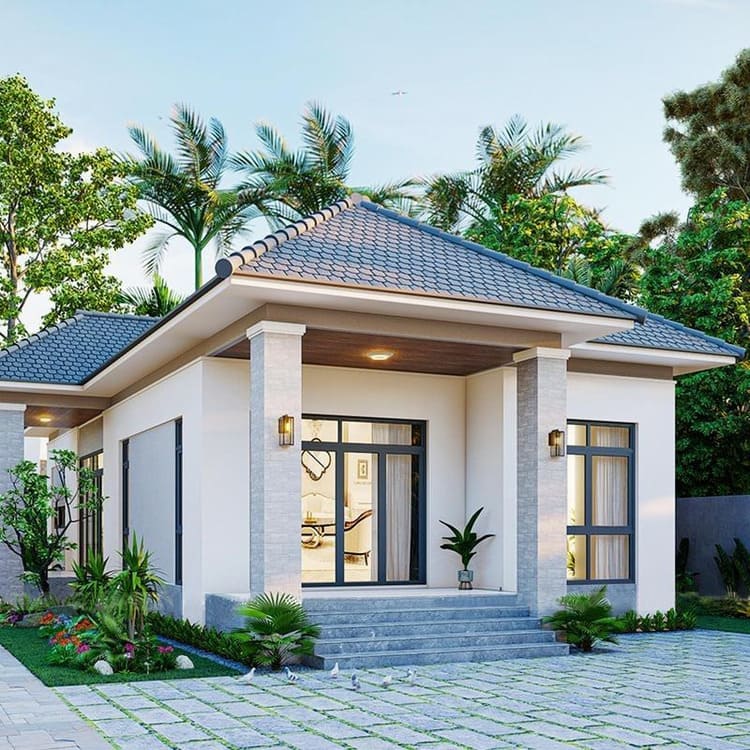 Mẫu nhà cấp 4 giá rẻ 300 triệu mái tôn đơn giản vẫn đầy đủ công năng
