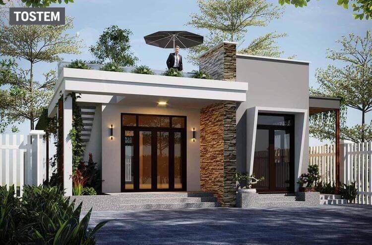 Mặt tiền nhà cấp 4 đẹp, tiện nghi với 300 triệu
