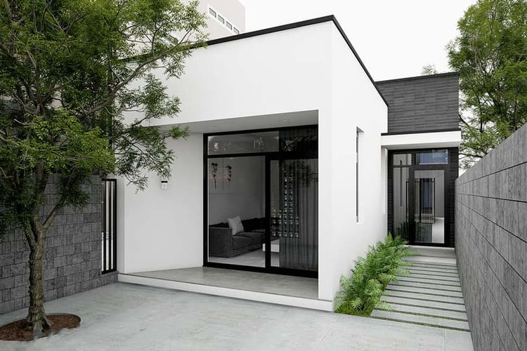 Thiết kế nhà cấp 4 giá rẻ 300 triệu 55m2 tối giản, hiện đại