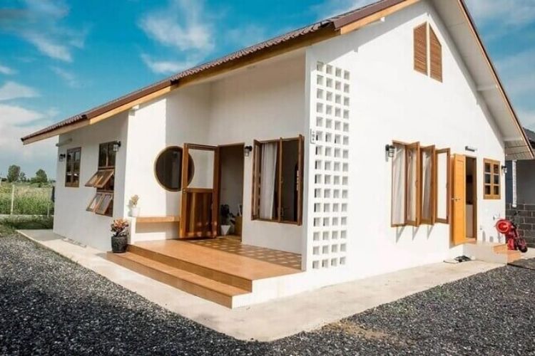 Nhà cấp 4 nông thôn đơn giản, gần gũi với thiên nhiên