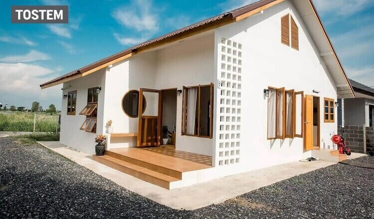 Nhà cấp 4 nông thôn đơn giản, gần gũi với thiên nhiên