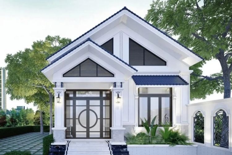 Nhà cấp 4 mái Thái 300 triệu kết hợp cửa nhôm chia ô hiện đại, tối ưu không gian