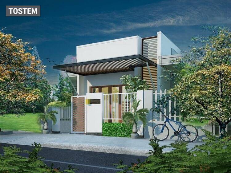 Mẫu nhà cấp 4 giá rẻ 300 triệu mái bằng cho nhà phố