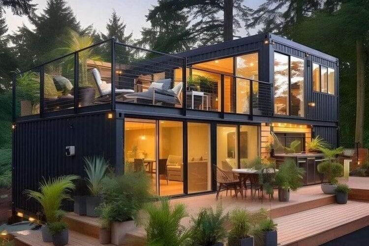 Mẫu nhà container 200 triệu 2 tầng thiết kế độc đáo