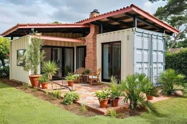Nhà container 40ft đơn giản cho gia đình nhỏ