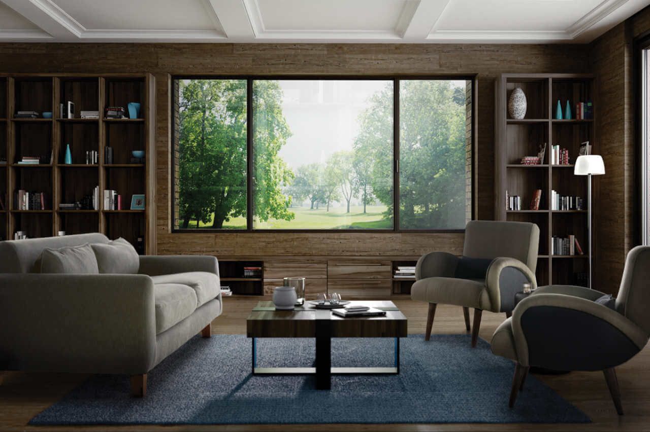 Cửa sổ 3 cánh mở trượt gồm 3 cánh cửa có thể di chuyển linh hoạt sang hai bên