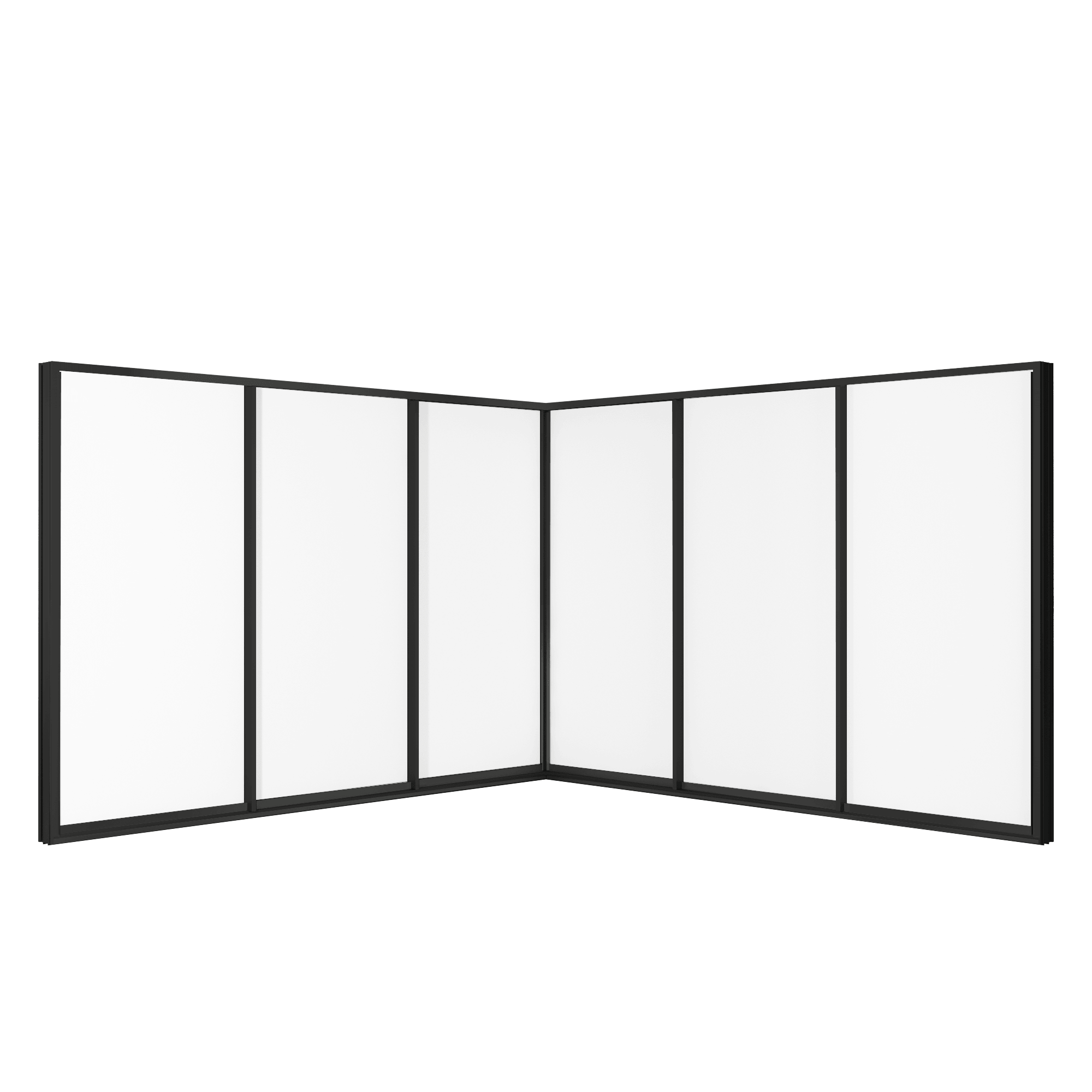 Corner sliding door 6 panels 3 tracks Grants