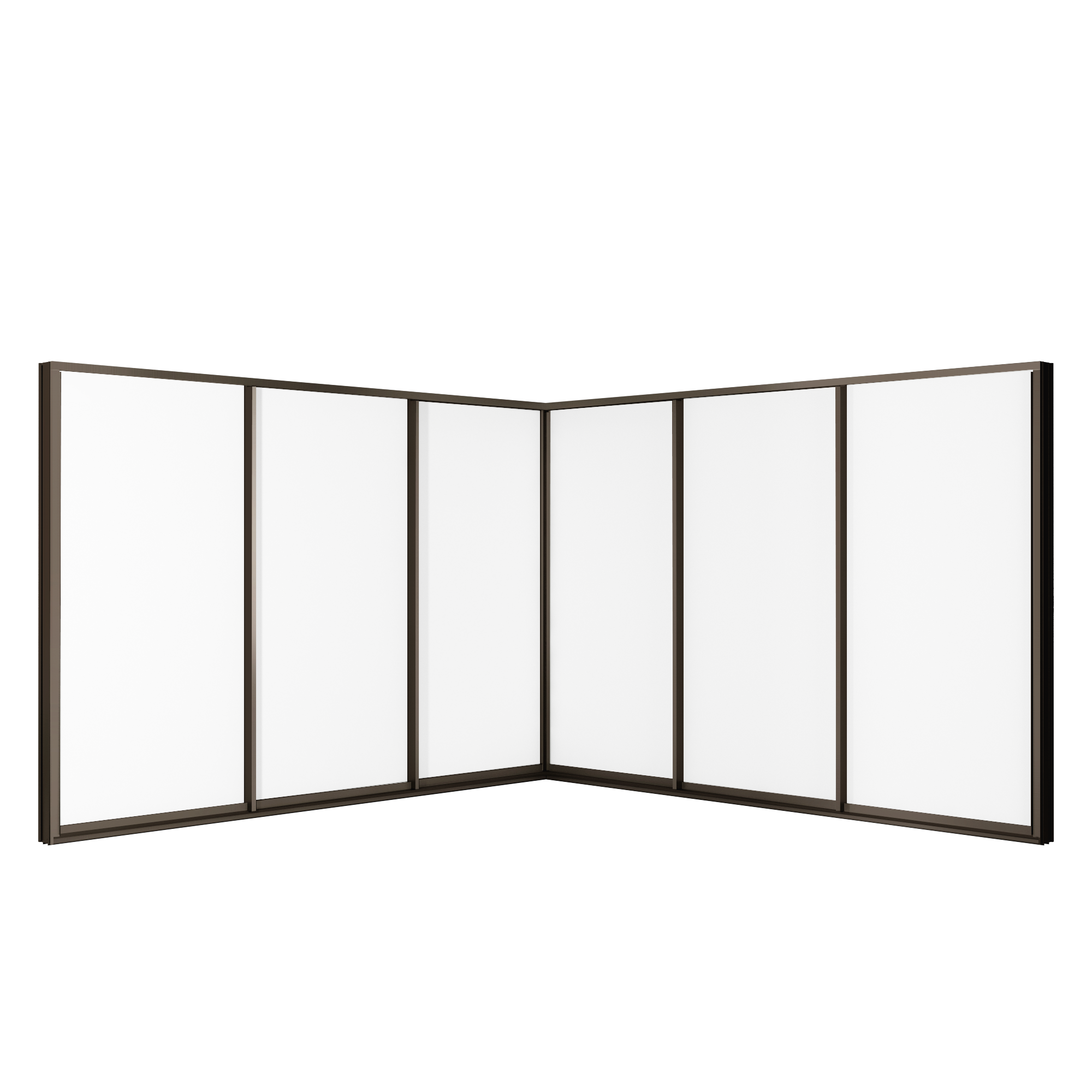 Corner sliding door 6 panels 3 tracks Grants