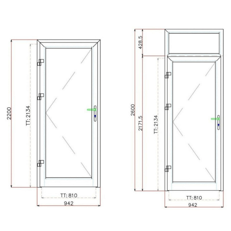 Gợi ý kích thước cửa đi 1 cánh nhôm kính hợp phong thủy dành cho phòng ngủ