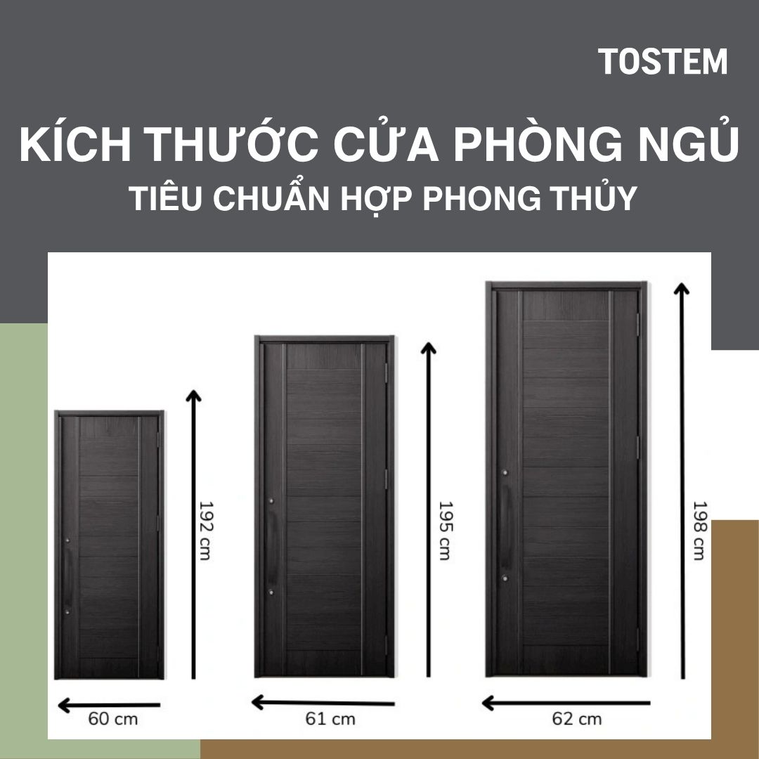 Kích thước cửa phòng ngủ TIÊU CHUẨN theo phong thủy