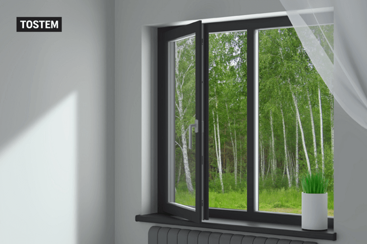 Cửa sổ mở quay 2 cánh tối ưu không gian sống, tạo cảm giác thông thoáng