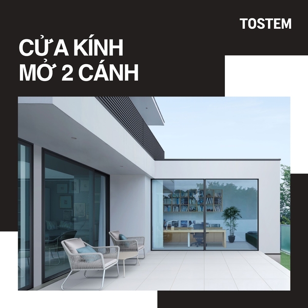 Mẫu cửa kính mở 2 cánh: Giải pháp tối ưu cho không gian sống