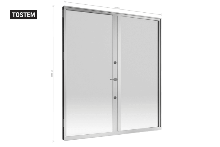 Mẫu cửa đi 2 cánh dòng ATIS với thiết kế cửa mở quay