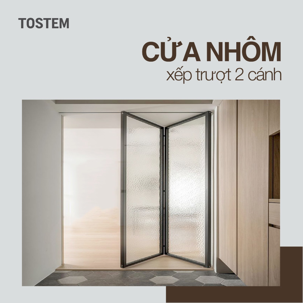 7 mẫu cửa nhôm xếp trượt 2 cánh: Giải pháp tối ưu không gian
